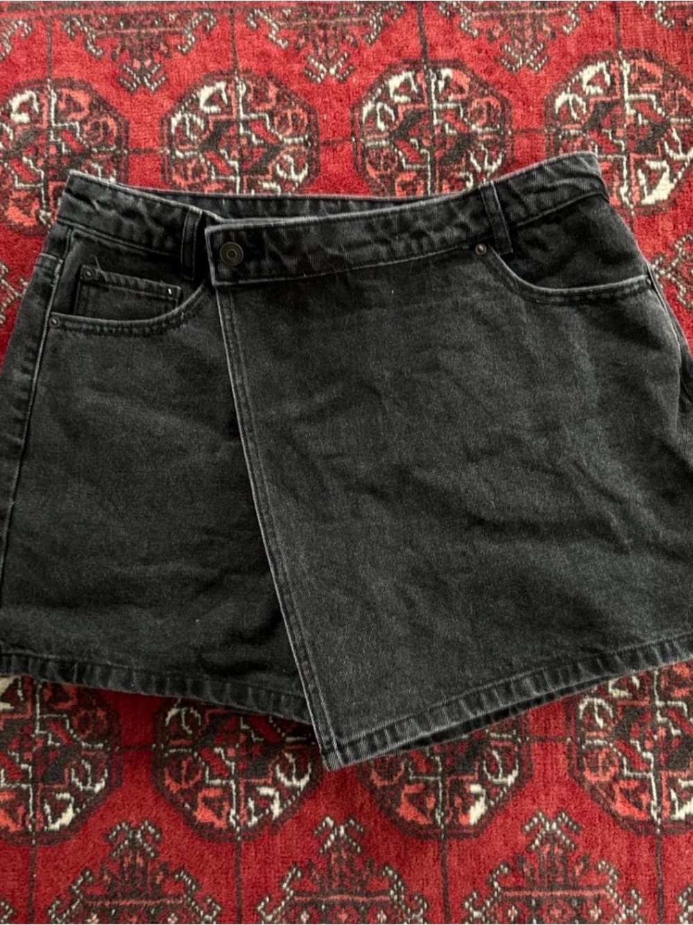 Black Women’s Denim Wrap Shorts